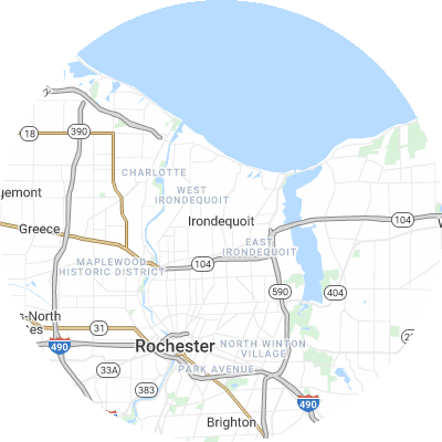 Best window replacement companies in Irondequoit, NY map