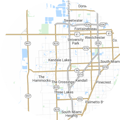 Best pest companies in Kendale Lakes, FL map