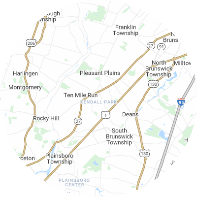 Best roofers in Kendall Park, NJ map