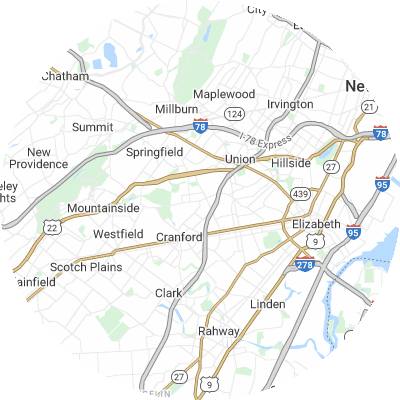 Best moving companies in Kenilworth, NJ map