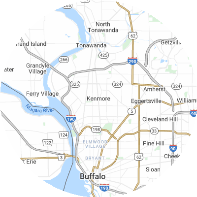 Best plumbers in Kenmore, NY map