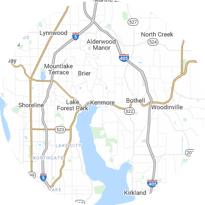 Best lawn care companies in Kenmore, WA map