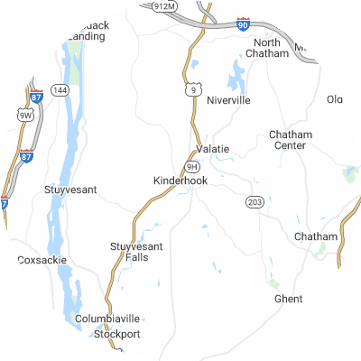 Best moving companies in Kinderhook, NY map