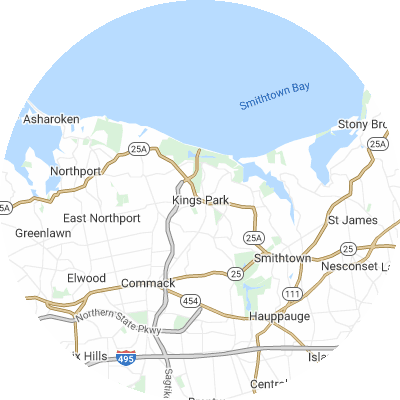Best window replacement companies in Kings Park, NY map