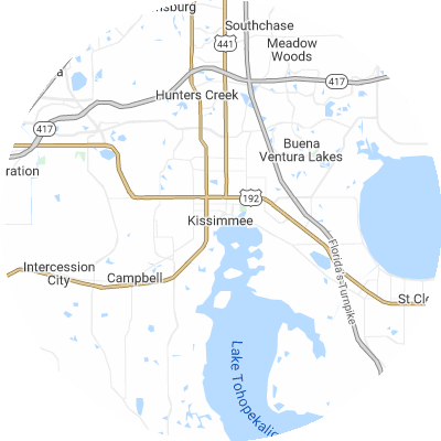 Best pest control companies in Kissimmee, FL map