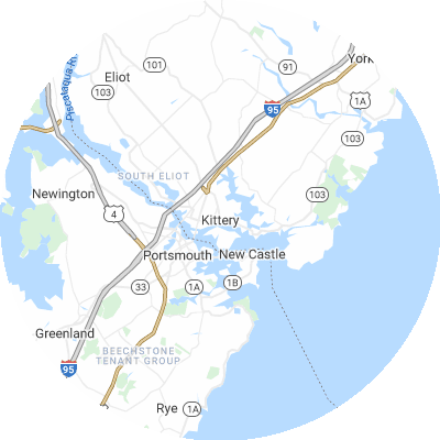 Best lawn care companies in Kittery, ME map