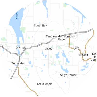 Best lawn care companies in Lacey, WA map