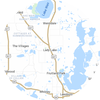 Best gutter installation companies in Lady Lake, FL map