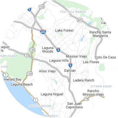 Best roofing companies in Laguna Hills, CA map