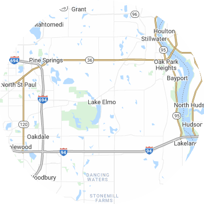 Best window replacement companies in Lake Elmo, MN map