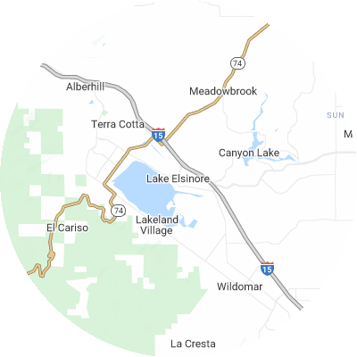 Best lawn companies in Lake Elsinore, CA map