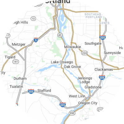 Best moving companies in Lake Oswego, OR map