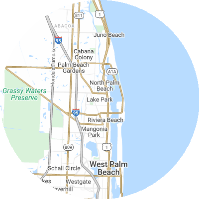 Best lawn care companies in Lake Park, FL map