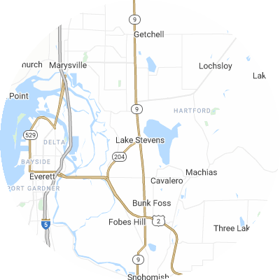 Best moving companies in Lake Stevens, WA map