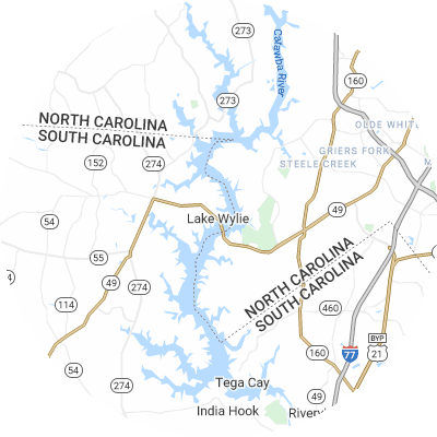 Best pest control companies in Lake Wylie, SC map