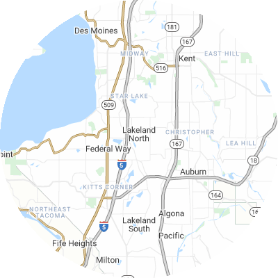 Best moving companies in Lakeland North, WA map