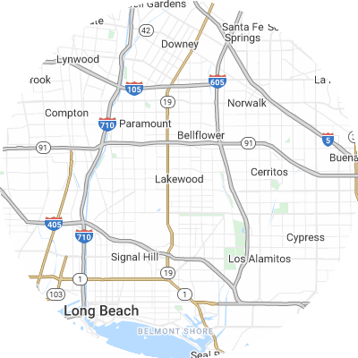 Best pest control companies in Lakewood, CA map