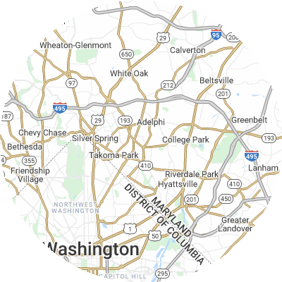 Best moving companies in Langley Park, MD map