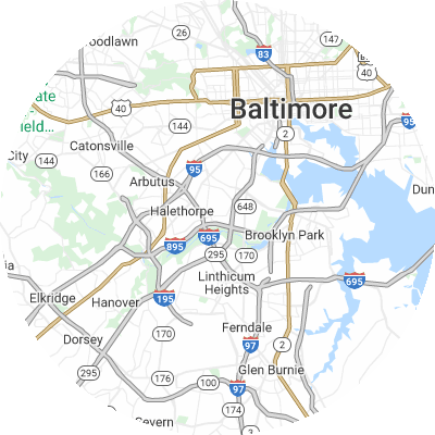 Best concrete companies in Lansdowne, MD map