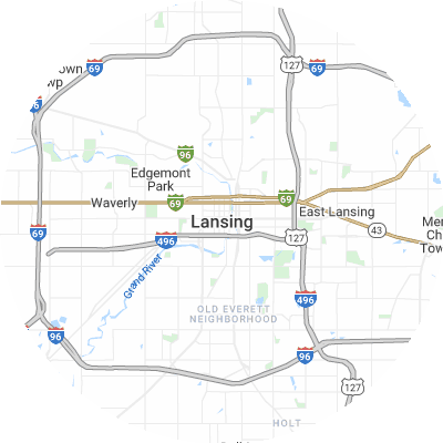 Best lawn care companies in Lansing, MI map