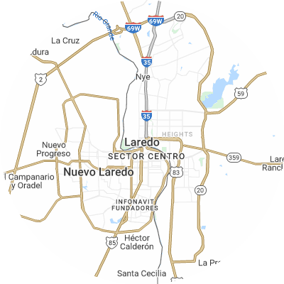 Best pest control companies in Laredo, TX map