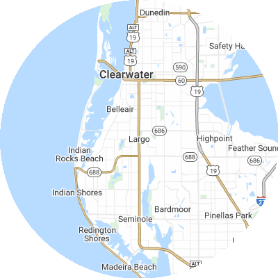 Best pest control companies in Largo, FL map