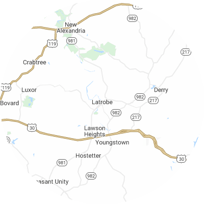Best moving companies in Latrobe, PA map