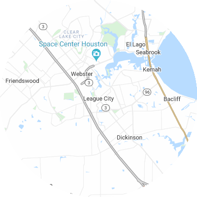 Best window companies in League City, TX map