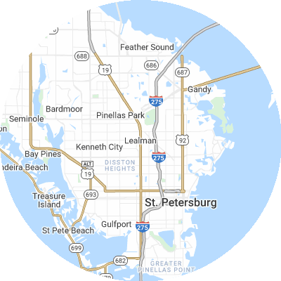 Best concrete companies in Lealman, FL map