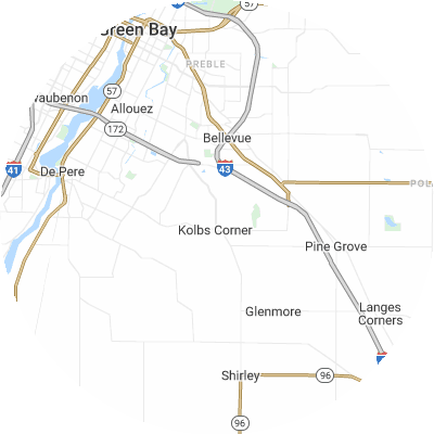 Best concrete companies in Ledgeview, WI map