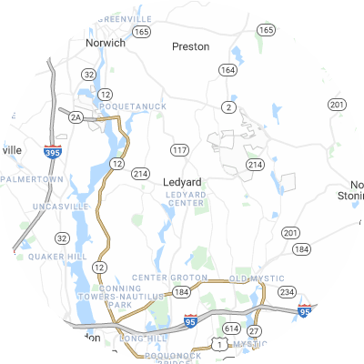 Best pest control companies in Ledyard, CT map