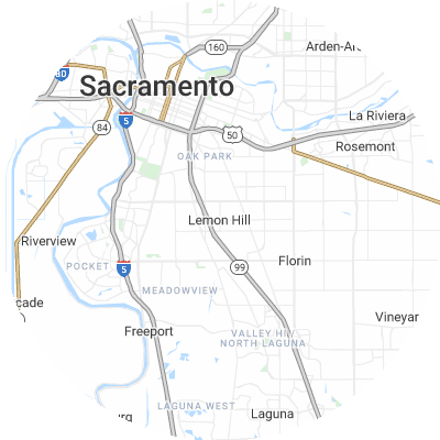 Best pest companies in Lemon Hill, CA map