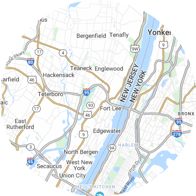 Best window replacement companies in Leonia, NJ map