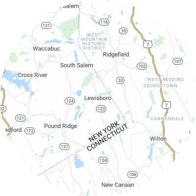 Best lawn care companies in Lewisboro, NY map