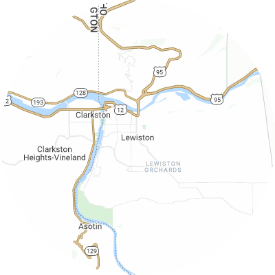 Best roofers in Lewiston, ID map