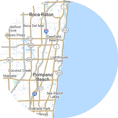 Best window replacement companies in Lighthouse Point, FL map