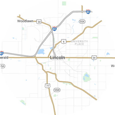 Best window companies in Lincoln, NE map