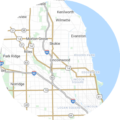 Best pest companies in Lincolnwood, IL map