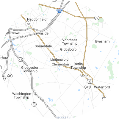 Best roofers in Lindenwold, NJ map