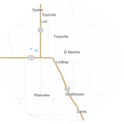 Best concrete companies in Lindsay, CA map