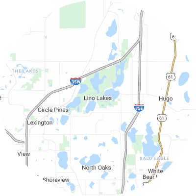 Best lawn care companies in Lino Lakes, MN map
