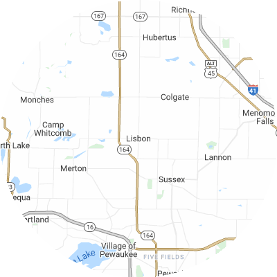 Best window replacement companies in Lisbon, WI map