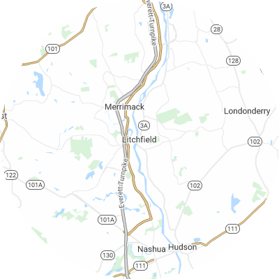 Best lawn care companies in Litchfield, NH map