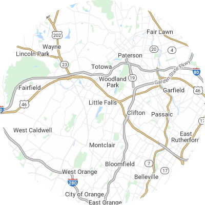 Best window replacement companies in Little Falls, NJ map