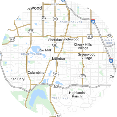 Best pest control companies in Littleton, CO map