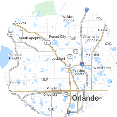 Best window replacement companies in Lockhart, FL map