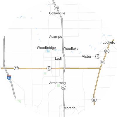 Best pest companies in Lodi, CA map
