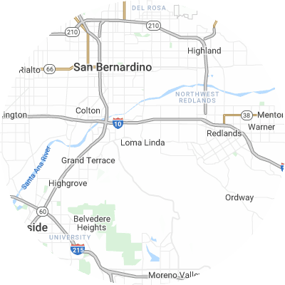 Best pest companies in Loma Linda, CA map