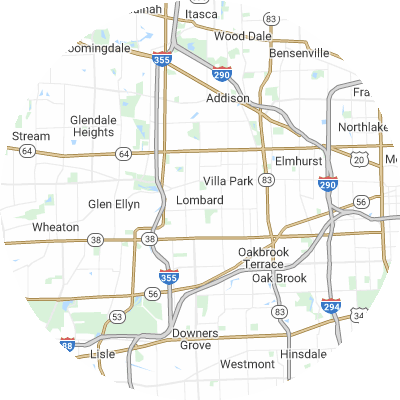 Best gutter guard companies in Lombard, IL map