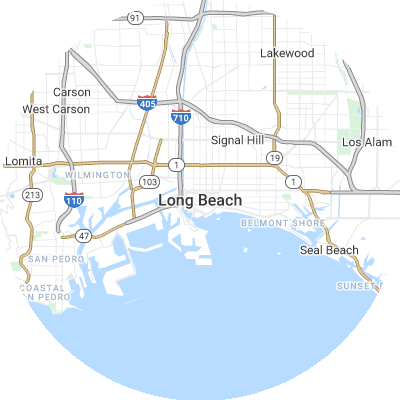 Best gutter companies in Long Beach, CA map